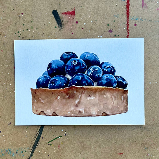 A Blueberry Tart Giclee Print 6"x4"